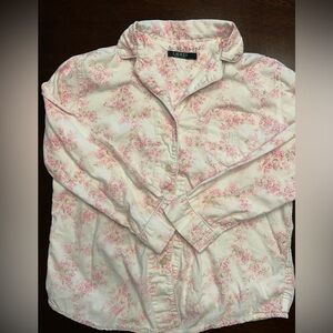 Ralph Lauren Pink Floral Pajama Top